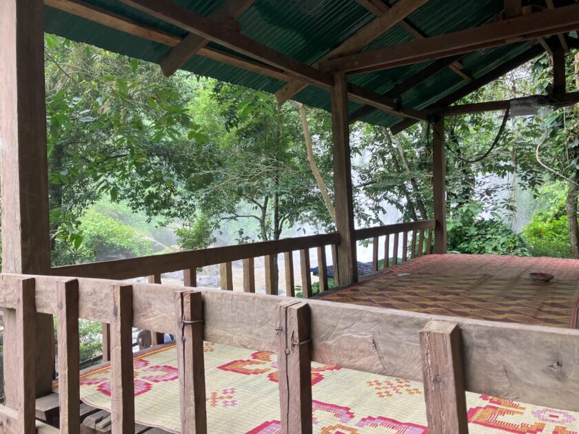Kulen Mountain Waterfall Wooden platforms at kulen mountain waterfall kulen mountains cambodia Wooden platforms at kulen mountain waterfall-kulen mountains-cambodia