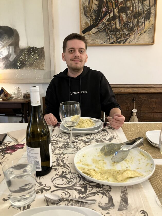 Our Personal Experience from Cooking Class in Catania Filip is eating Filip is eating